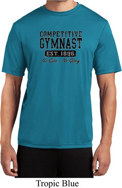 Mens Gymnastics Shirt Competitive Gymnast Moisture Wicking Tee T-Shirt