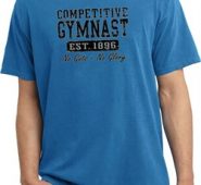 Mens Gymnastics Shirt Competitive Gymnast Pigment Dyed Tee T-Shirt