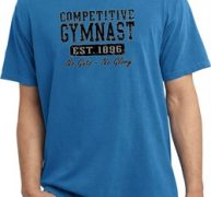 Mens Gymnastics Shirt Competitive Gymnast Pigment Dyed Tee T-Shirt