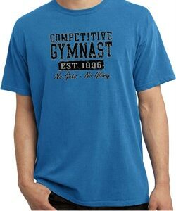 Mens Gymnastics Shirt Competitive Gymnast Pigment Dyed Tee T-Shirt