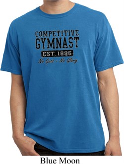 Mens Gymnastics Shirt Competitive Gymnast Pigment Dyed Tee T-Shirt