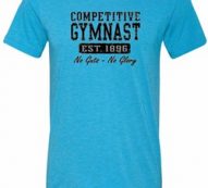 Mens Gymnastics Shirt Competitive Gymnast Tri Blend Crewneck T-Shirt