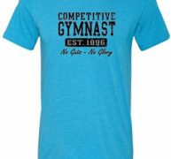 Mens Gymnastics Shirt Competitive Gymnast Tri Blend Crewneck T-Shirt