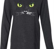 Mens Halloween Shirt Black Cat Lightweight Hoodie Tee