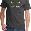 Mens Halloween Shirt Black Cat Tee T-Shirt