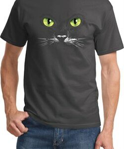 Mens Halloween Shirt Black Cat Tee T-Shirt