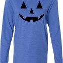 Mens Halloween Shirt Black Jack O Lantern Lightweight Hoodie Tee