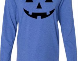Mens Halloween Shirt Black Jack O Lantern Lightweight Hoodie Tee
