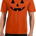 Mens Halloween Shirt Black Jack O Lantern Moisture Wicking Tee T-Shirt