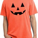 Mens Halloween Shirt Black Jack O Lantern Pigment Dyed Tee T-Shirt