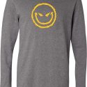 Mens Halloween Shirt Evil Smiley Face Lightweight Hoodie Tee