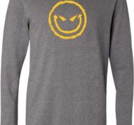 Mens Halloween Shirt Evil Smiley Face Lightweight Hoodie Tee