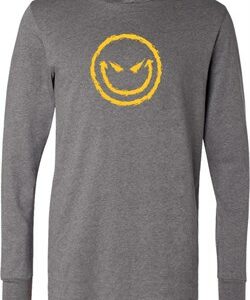 Mens Halloween Shirt Evil Smiley Face Lightweight Hoodie Tee