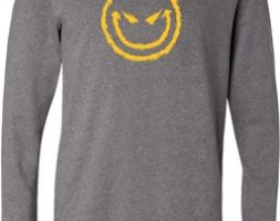 Mens Halloween Shirt Evil Smiley Face Lightweight Hoodie Tee