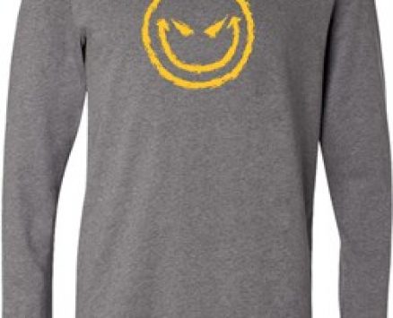 Mens Halloween Shirt Evil Smiley Face Lightweight Hoodie Tee