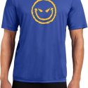 Mens Halloween Shirt Evil Smiley Face Moisture Wicking Tee T-Shirt