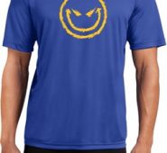 Mens Halloween Shirt Evil Smiley Face Moisture Wicking Tee T-Shirt
