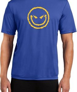 Mens Halloween Shirt Evil Smiley Face Moisture Wicking Tee T-Shirt