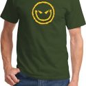 Mens Halloween Shirt Evil Smiley Face Tee T-Shirt