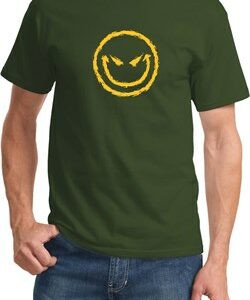 Mens Halloween Shirt Evil Smiley Face Tee T-Shirt