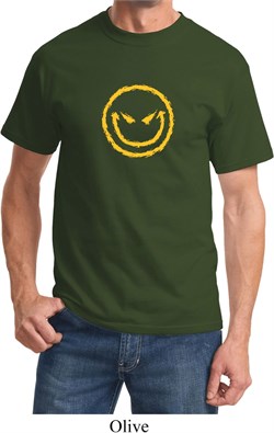 Mens Halloween Shirt Evil Smiley Face Tee T-Shirt