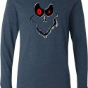 Mens Halloween Shirt Ghost Face Lightweight Hoodie Tee