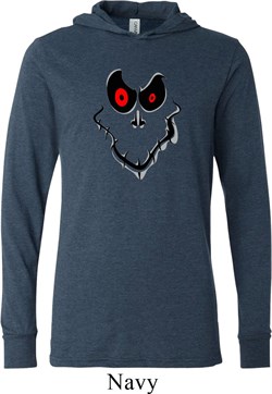 Mens Halloween Shirt Ghost Face Lightweight Hoodie Tee