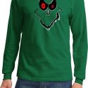 Mens Halloween Shirt Ghost Face Long Sleeve Tee T-Shirt