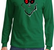 Mens Halloween Shirt Ghost Face Long Sleeve Tee T-Shirt