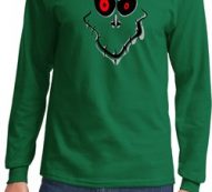 Mens Halloween Shirt Ghost Face Long Sleeve Tee T-Shirt