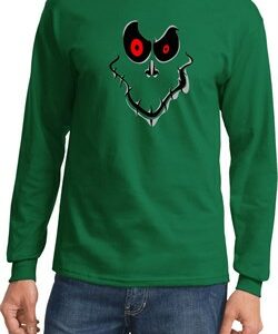 Mens Halloween Shirt Ghost Face Long Sleeve Tee T-Shirt