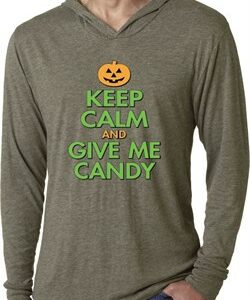 Mens Halloween Shirt Give Me Candy Lightweight Hoodie Tee T-Shirt