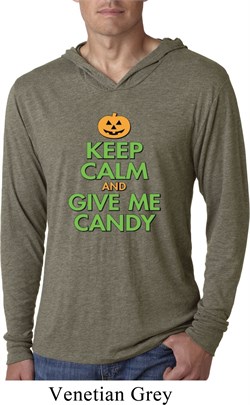 Mens Halloween Shirt Give Me Candy Lightweight Hoodie Tee T-Shirt