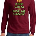 Mens Halloween Shirt Give Me Candy Long Sleeve Tee T-Shirt