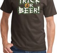 Mens Halloween Shirt Trick Or Beer Tee T-Shirt