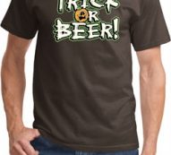 Mens Halloween Shirt Trick Or Beer Tee T-Shirt