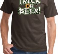 Mens Halloween Shirt Trick Or Beer Tee T-Shirt
