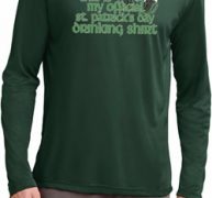Mens Irish Shirt Official Drinking Shirt Dry Wicking Long Sleeve Tee