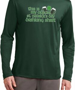 Mens Irish Shirt Official Drinking Shirt Dry Wicking Long Sleeve Tee