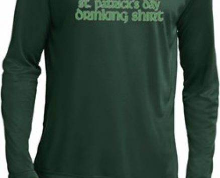 Mens Irish Shirt Official Drinking Shirt Dry Wicking Long Sleeve Tee
