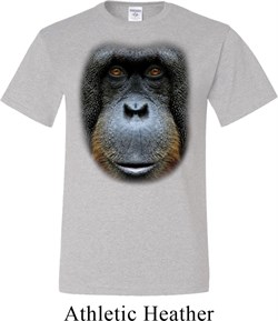 Mens Orangutan Shirt Big Orangutan Face Tall Tee T-Shirt