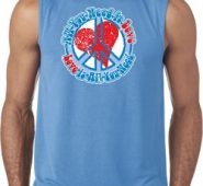 Mens Peace Shirt All You Need is Love Sleeveless Tee T-Shirt