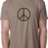 Mens Peace Shirt Basic Peace Black Burnout Tee T-Shirt