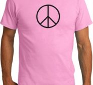 Mens Peace Shirt Basic Peace Black Organic Tee T-Shirt