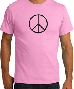 Mens Peace Shirt Basic Peace Black Organic Tee T-Shirt