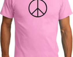 Mens Peace Shirt Basic Peace Black Organic Tee T-Shirt
