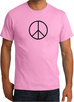 Mens Peace Shirt Basic Peace Black Organic Tee T-Shirt