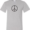 Mens Peace Shirt Basic Peace Black Tall Tee T-Shirt