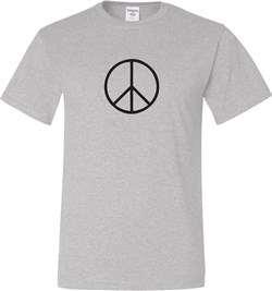 Mens Peace Shirt Basic Peace Black Tall Tee T-Shirt