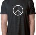 Mens Peace Shirt Basic Peace White Burnout Tee T-Shirt